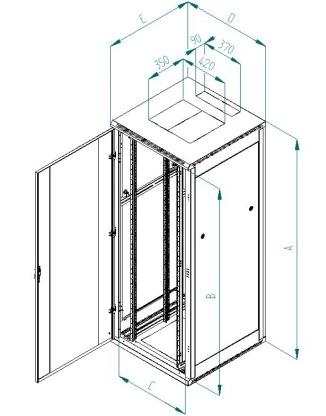 Serverschrank für hohe Belastungen Schutzgrad IP54