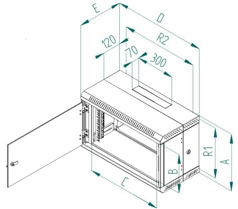 19 Zoll Wandverteiler zweiteilig Delta B