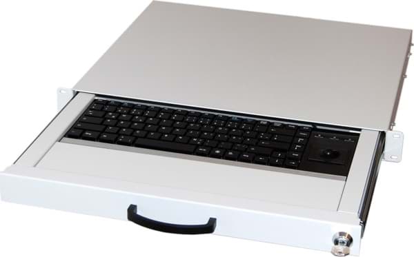 Bild von 19 Zoll US-Tastaturschublade 1HE mit Trackball schwarz/lichtgrau
