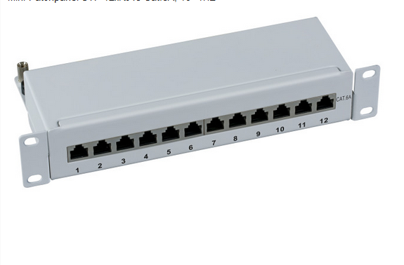 Bild von Mini-Patchpanel 10", 12xCat.6