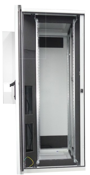 Innenaufbau mit Trennung von Warm- und Kaltgang Serverschrank mit Kaltgangsystem