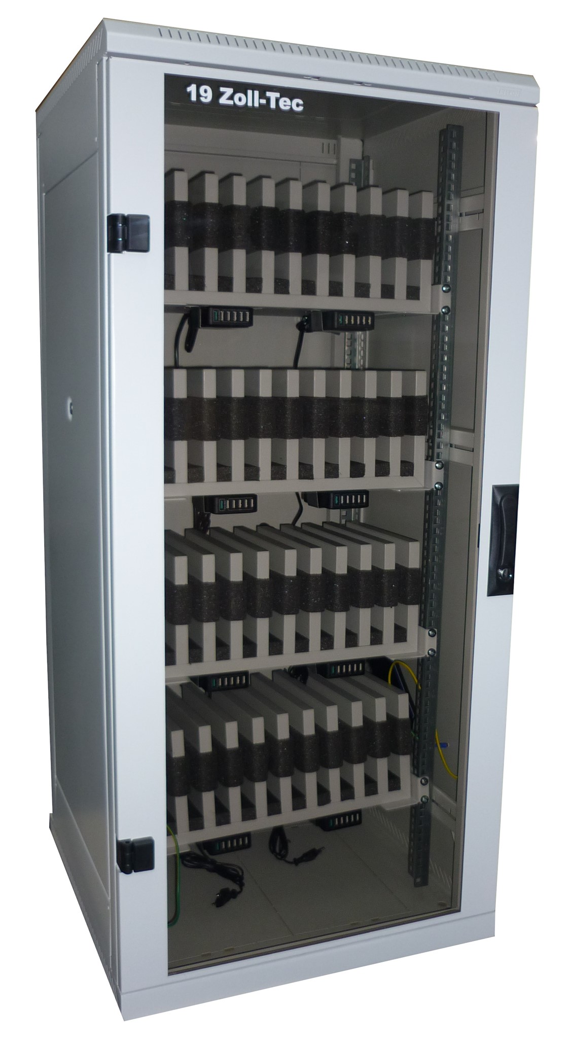 Tablet Schrank der Wandschrank zur Aufnahme von 40 Tablets.